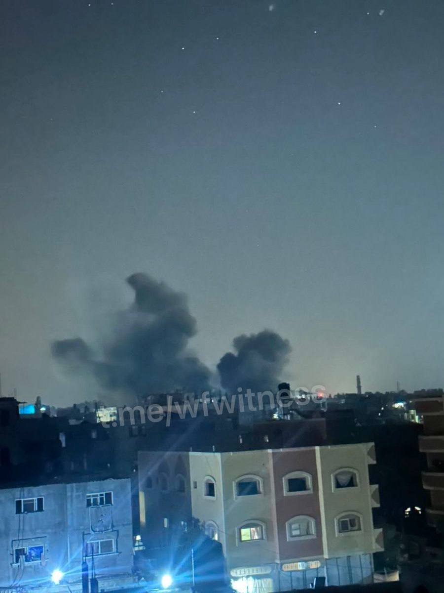 Source imagery accompanying the briefing: Israeli Airstrike Targets Bureij Refugee Camp in Gaza