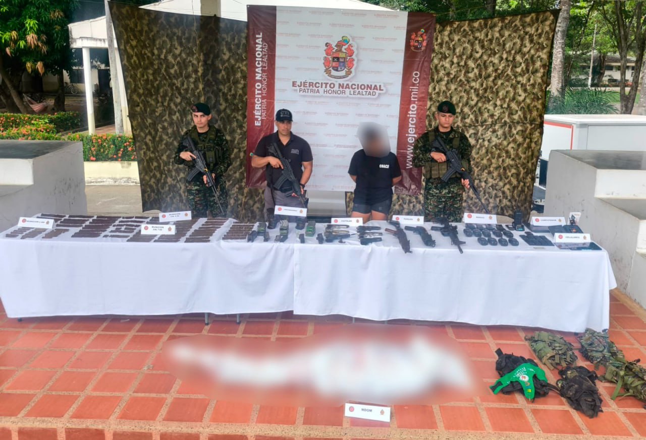 Source imagery accompanying the briefing: Colombia forces kill Clan del Golfo leader in El Bagre
